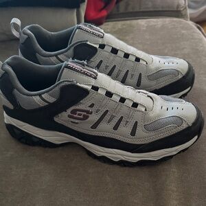 Skechers Gray and Black Athletic Slip-On Sneakers